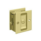 Deltana - Pocket Lock, 2-1/2'' x 2-3/4'' Privacy - Polished Brass