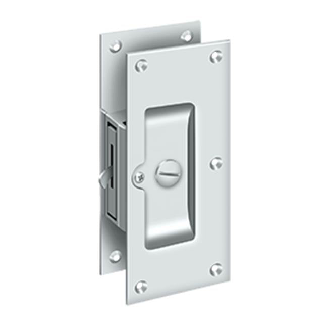 Deltana - Decorative Pocket Lock 6'', Privacy - Polished Chrome