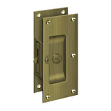 Deltana - Decorative Pocket Lock 6'', Privacy - Antique Brass