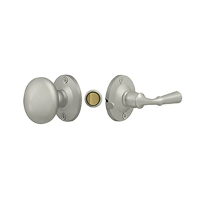 Deltana - Storm Door Latch, Round, Tubular Lock - Brushed Nickel