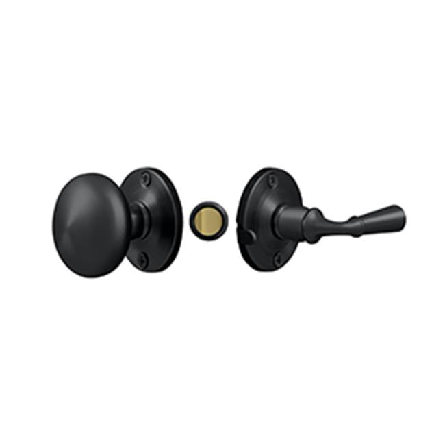 Deltana - Storm Door Latch, Round, Tubular Lock - Paint Black