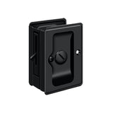 Deltana - HD Pocket Lock, Adjustable, 3-1/4'' x 2-1/4'' Privacy - Paint Black