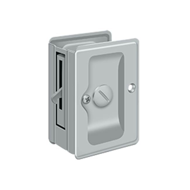 Deltana - HD Pocket Lock, Adjustable, 3-1/4'' x 2-1/4'' Privacy - Brushed Chrome