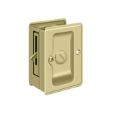 Deltana - HD Pocket Lock, Adjustable, 3-1/4'' x 2-1/4'' Privacy - Unlacquered Brass
