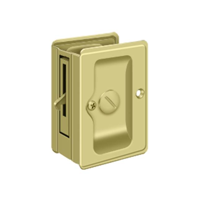 Deltana - HD Pocket Lock, Adjustable, 3-1/4'' x 2-1/4'' Privacy - Polished Brass