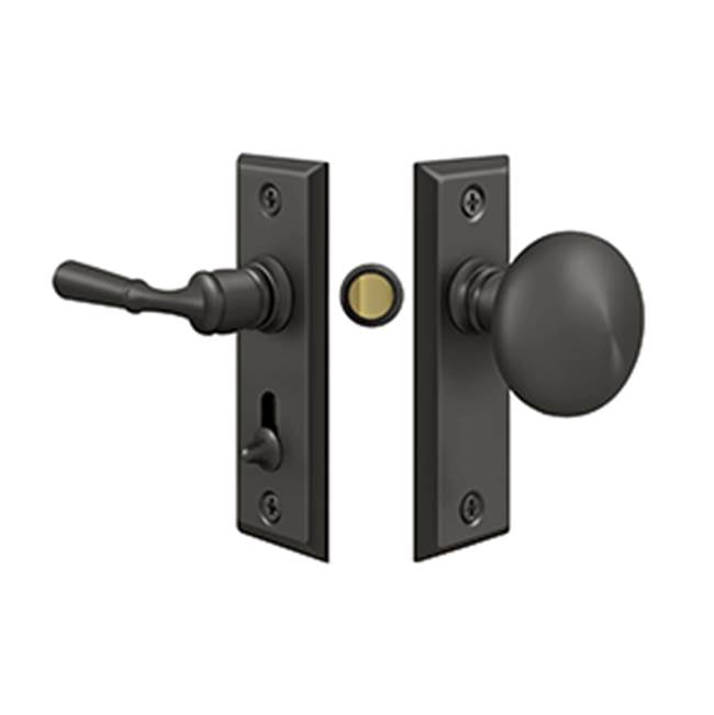 Deltana - Storm Door Latch, Rectangular, Tubular Lock - Oil-rubbed Bronze