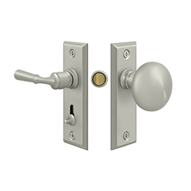 Deltana - Storm Door Latch, Rectangular, Tubular Lock - Brushed Nickel