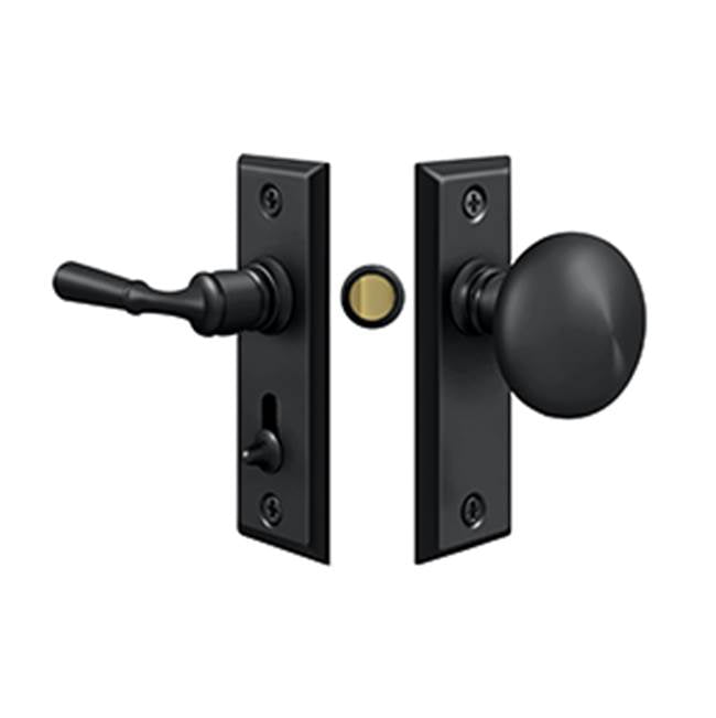 Deltana - Storm Door Latch, Rectangular, Tubular Lock - Paint Black
