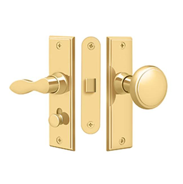 Deltana - Storm Door Latch, Square, Mortise Lock - PVD Polished Brass