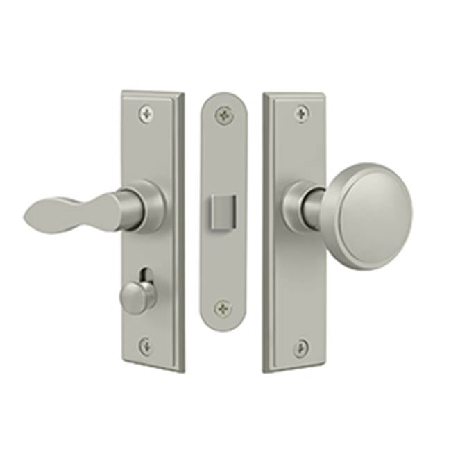 Deltana - Storm Door Latch, Square, Mortise Lock - Brushed Nickel