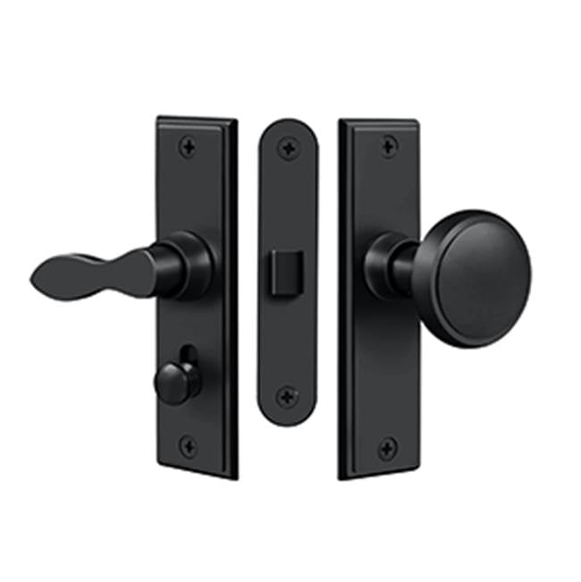 Deltana - Storm Door Latch, Square, Mortise Lock - Paint Black