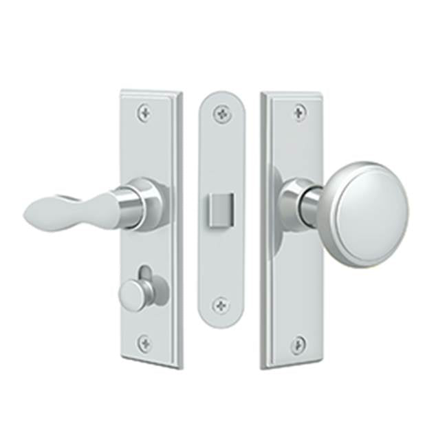 Deltana - Storm Door Latch, Square, Mortise Lock - Polished Chrome