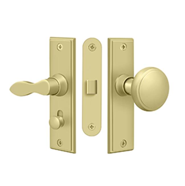 Deltana - Storm Door Latch, Square, Mortise Lock - Polished Brass