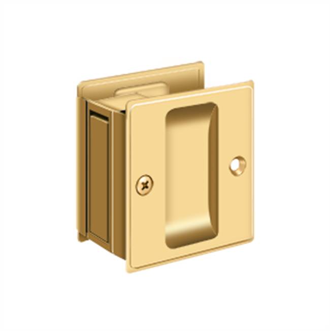 Deltana - Pocket Lock, 2-1/2'' x 2-3/4'' Passage - PVD Polished Brass