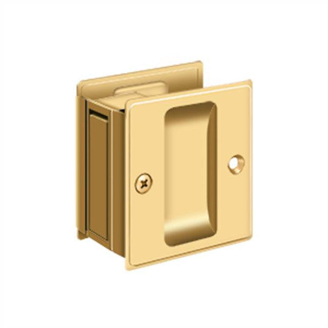 Deltana - Pocket Lock, 2-1/2'' x 2-3/4'' Passage - PVD Polished Brass