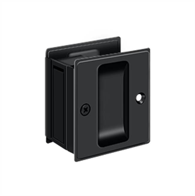 Deltana - Pocket Lock, 2-1/2'' x 2-3/4'' Passage - Paint Black