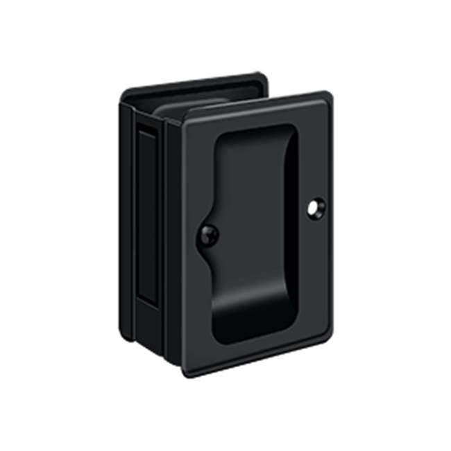 Deltana - HD Pocket Lock, Adjustable, 3-1/4'' x 2-1/4'' Passage - Paint Black