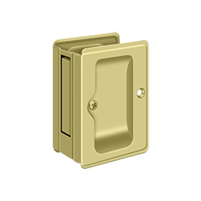 Deltana - HD Pocket Lock, Adjustable, 3-1/4'' x 2-1/4'' Passage - Polished Brass