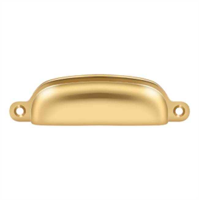 Deltana - Exposed Shell Pull 4'' - PVD Polished Brass