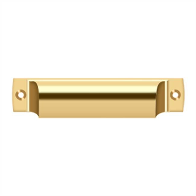 Deltana - Rectangular Shell Pull 4'' - PVD Polished Brass