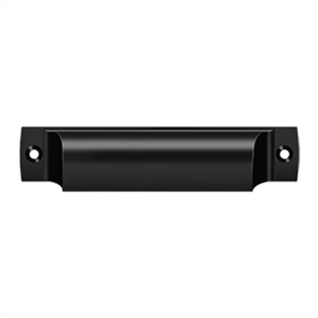 Deltana - Rectangular Shell Pull 4'' - Paint Black
