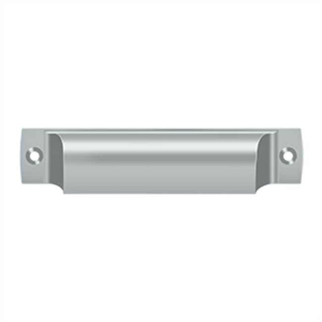 Deltana - Rectangular Shell Pull 4'' - Brushed Chrome
