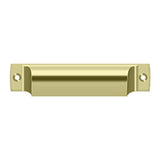 Deltana - Rectangular Shell Pull 4'' - Unlacquered Brass