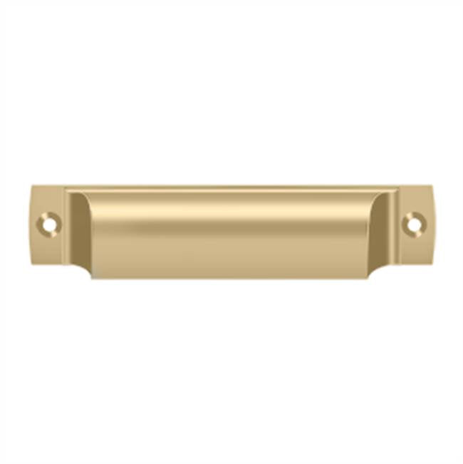 Deltana - Rectangular Shell Pull 4'' - Brushed Brass