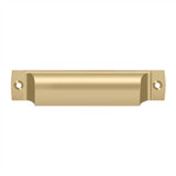 Deltana - Rectangular Shell Pull 4'' - Brushed Brass