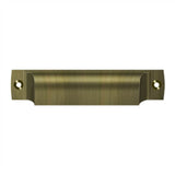 Deltana - Rectangular Shell Pull 4'' - Antique Brass