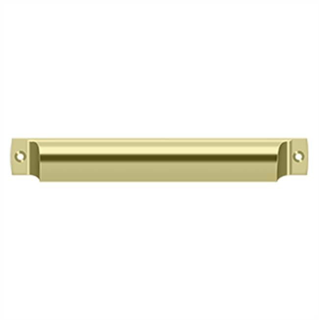 Deltana - Rectangular Shell Pull 7'' - Unlacquered Brass