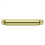 Deltana - Rectangular Shell Pull 7'' - Unlacquered Brass