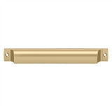 Deltana - Rectangular Shell Pull 7'' - Brushed Brass