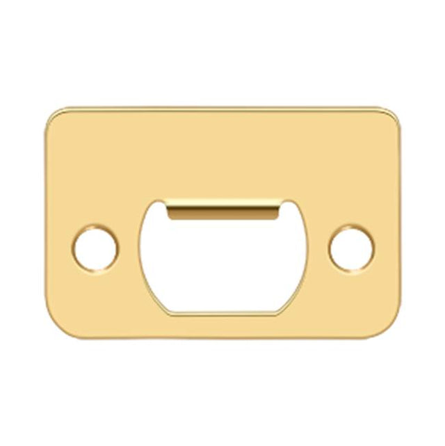 Deltana - Strike Plate, 2-1/4'' x 1-1/2'' - PVD Polished Brass