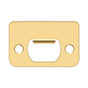 Deltana - Strike Plate, 2-1/4'' x 1-1/2'' - PVD Polished Brass