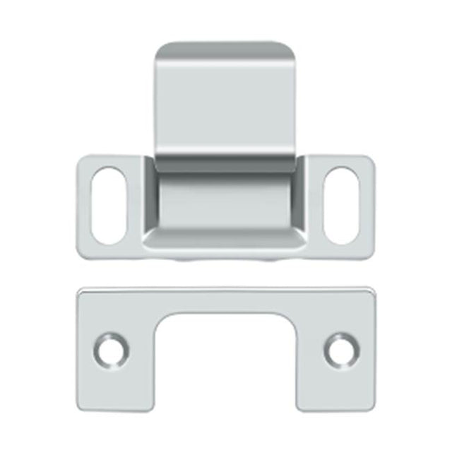 Deltana - Strike Plate, Dust Cup, Adjustable, 2-3/4'' x 1-1/4'' - Polished Chrome