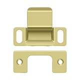 Deltana - Strike Plate, Dust Cup, Adjustable, 2-3/4'' x 1-1/4'' - Polished Brass
