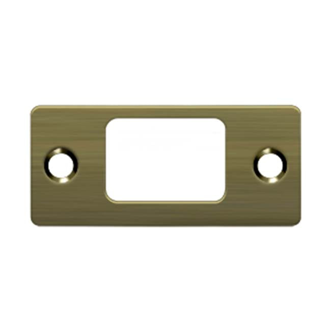 Deltana - Strike Plate, Deadbolt, 2-3/4'' x 1-1/4'' - Antique Brass