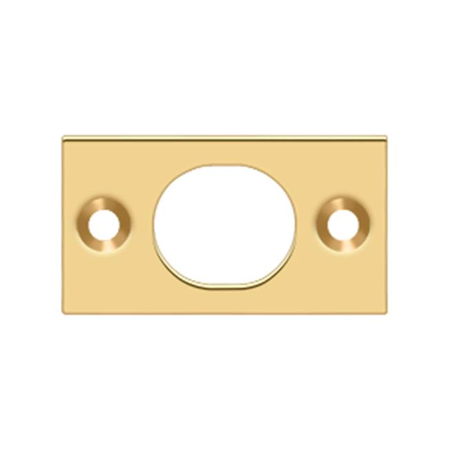 Deltana - Strike Plate For 6'' Flush Bolt - PVD Polished Brass