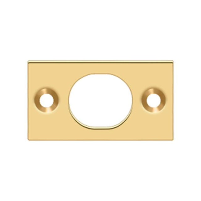 Deltana - Strike Plate For 6'' Flush Bolt - PVD Polished Brass