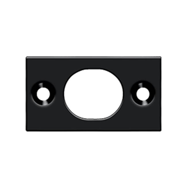 Deltana - Strike Plate For 6'' Flush Bolt - Paint Black
