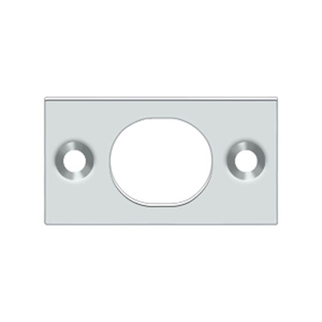 Deltana - Strike Plate For 6'' Flush Bolt - Polished Chrome