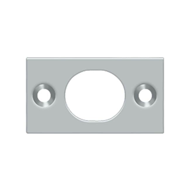 Deltana - Strike Plate For 6'' Flush Bolt - Brushed Chrome