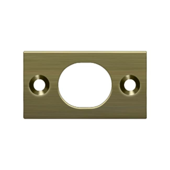 Deltana - Strike Plate For 6'' Flush Bolt - Antique Brass