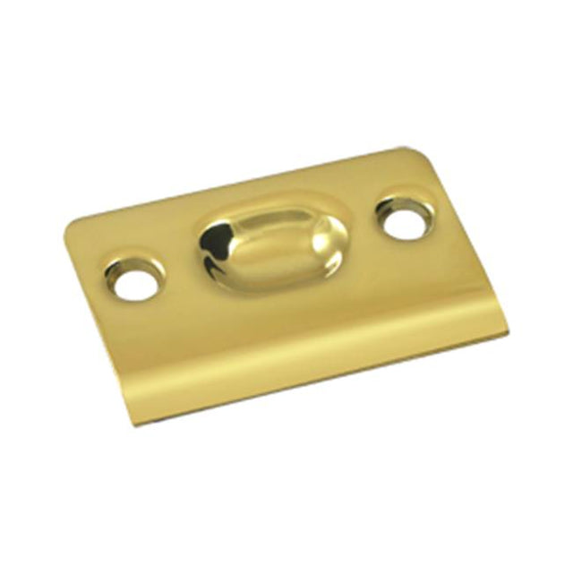 Deltana - Strike Plate for Ball Catch and Roller Catch - PVD Polished Brass