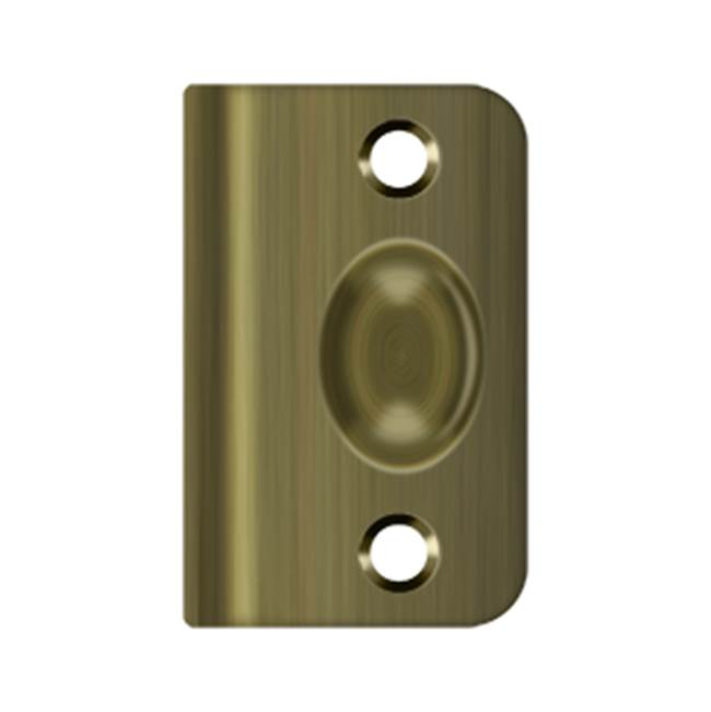 Deltana - Strike Plate for Ball Catch and Roller Catch - Antique Brass