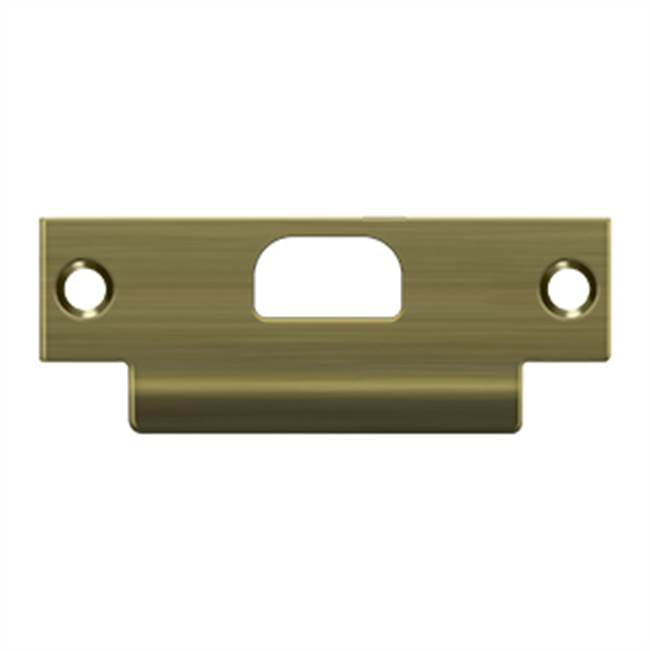 Deltana - ANSI T- Strike, 4-7/8'' x 1-1/4'', w/ Hole - Antique Brass