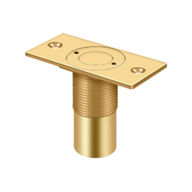 Deltana - Dust Proof Strike, Adjustable, 2-7/8'' x 1-3/8'' - PVD Polished Brass