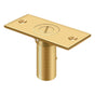 Deltana - Dust Proof Strike 3-1/2'' x 1-5/8'' w/Safety Lock - PVD Polished Brass