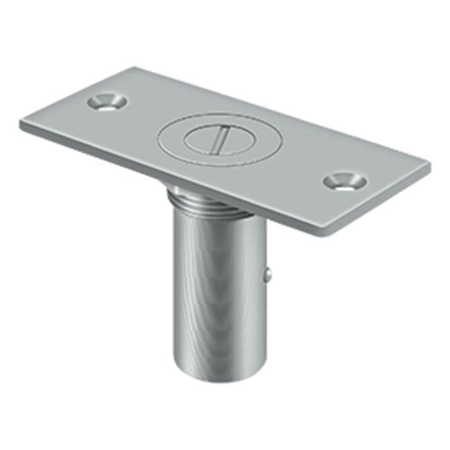Deltana - Dust Proof Strike 3-1/2'' x 1-5/8'' w/Safety Lock - Brushed Chrome